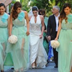 Fotografi matrimonio Campania. Abiti damigelle adulte in colore Hemlock by Pantone. Colori moda wedding 2014