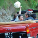Fotografi matrimonio Campania. Auto degli sposi. Fiat 1500 special cabriolet. Un matrimonio all’insegna degli anni ’60