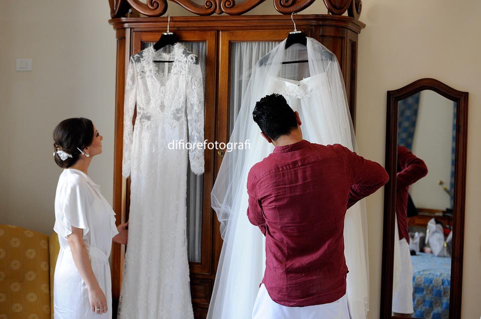 come indossare l'abito da sposa